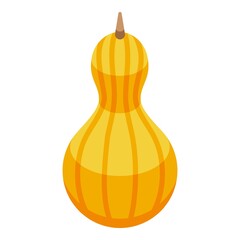 Pumpkin icon. Isometric of pumpkin vector icon for web design isolated on white background