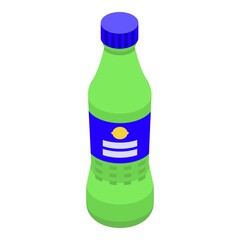 Bottle of soda icon. Isometric of bottle of soda vector icon for web design isolated on white background