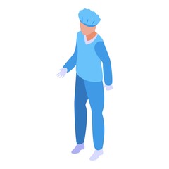 Hospital attendant icon. Isometric of hospital attendant vector icon for web design isolated on white background