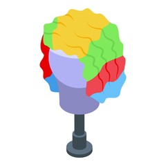 Clown wig icon. Isometric of clown wig vector icon for web design isolated on white background