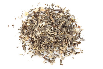 Jasmine oolong Chinese tea, isolated