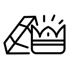 Jewelry icon. Outline jewelry vector icon for web design isolated on white background