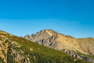 Autumn Vysoke Tatry mountains - part of Hreben Bast mountain ridge above Mlynicka dolina valley in Slovakia © honza28683