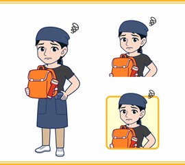 水色の服を着た看護師さん