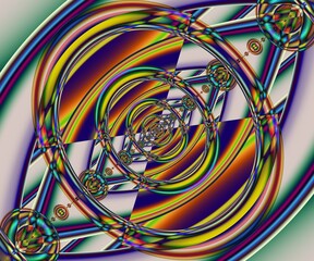 Computer generated abstract colorful fractal artwork