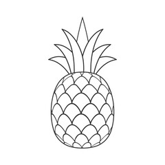 Pineapple line icon design isolated.