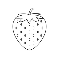 Strawberry line icon design isolated.