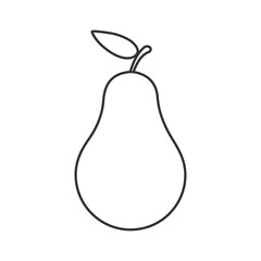 Pear line icon design isolated.