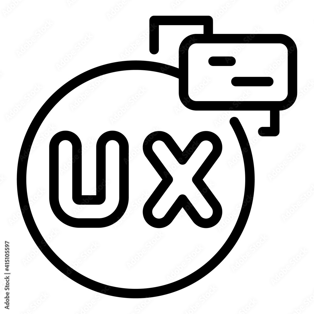 Poster ux interaction icon. outline ux interaction vector icon for web design isolated on white background