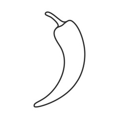 Hot Chili line icon design isolated.