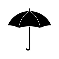 Open umbrella vline icon design.