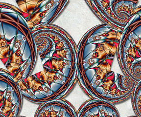 Computer generated abstract colorful fractal artwork