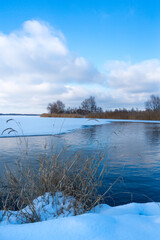 Cospudener Lake near Leipzig in Winter