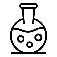 Chemical flask icon. Outline chemical flask vector icon for web design isolated on white background