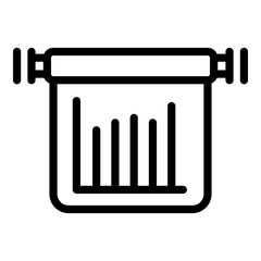 Wall graph icon. Outline wall graph vector icon for web design isolated on white background