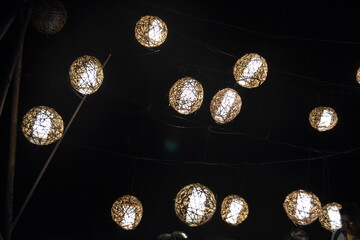 chandelier in the night