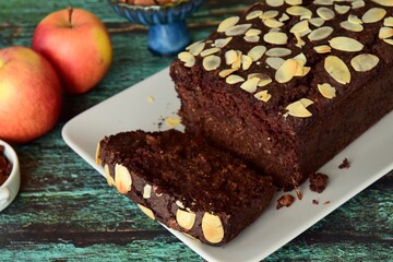 Apple Raisin Chocolate Almond Cake. 
