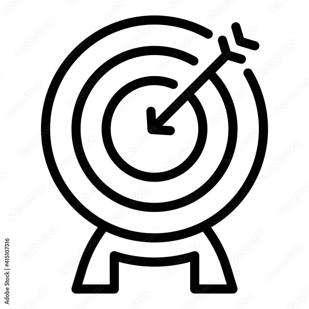 Poster experience target icon. outline experience target vector icon for web design isolated on white backg