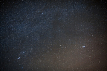 Milky Way stars and starry skies photographed with long exposure from a remote suburb dark location.