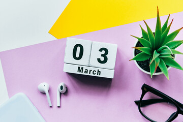 3 third day of Spring month calendar march