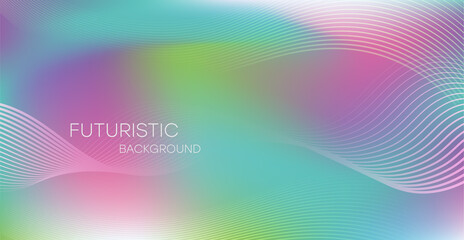 Gradient abstract background with dynamic wave effect. Vector illustration for wallpaper, banner, background, landing page.
