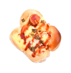 Homemade mushroom and pork pizza toast