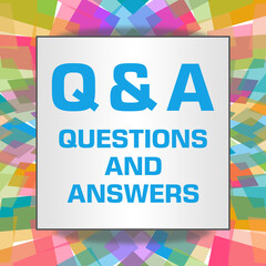 Q And A - Questions And Answers Colorful Squares Rounded Texture Square Box Text 