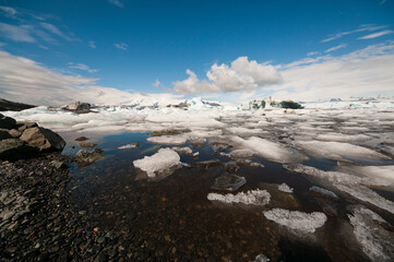 Lagune de glace de Jorkusalon en Islande