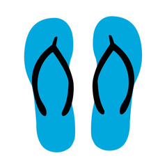 flip flops icon on white background. sandals traveling equipment sign. flat style. slippers flip flops symbol.