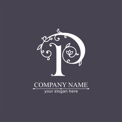 Premium Vector P logo. Monnogram, lettering. Personal logo or sign for branding an elite company.