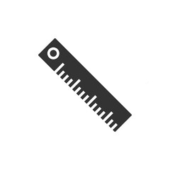 Ruler icon design template vector isolated illustration