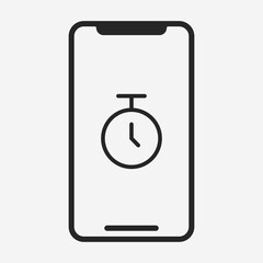 Smartphone icon isolated on background. Stopwatch symbol modern, simple, vector, icon for website design, mobile app, ui. Vector Illustration