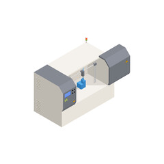 3D Printer Isometric Composition