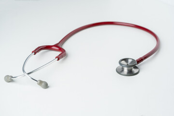 Stethoscope isolated on white background, Medical tool.