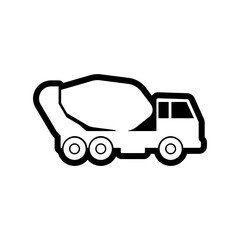 Cement truck icon design template vector isolated illustration