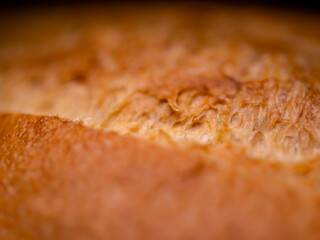 Close up of bread crust
