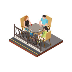 Family Cafe Terrace Composition