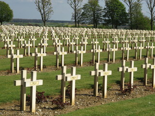 Fototapeta na wymiar Notre Dame de Lorette French WW1 military cemetery
