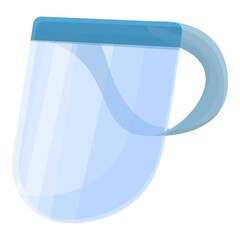 Corona face shield icon. Cartoon of corona face shield vector icon for web design isolated on white background