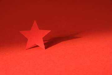 The red star is the symbol of the army. February 23 concept