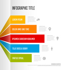 Vector multipurpose Infographic template with five stripes