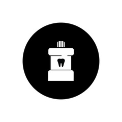 Dental instruments solid icon. Dentist tools, spire and mirror symbol, glyph style pictogram on white background.