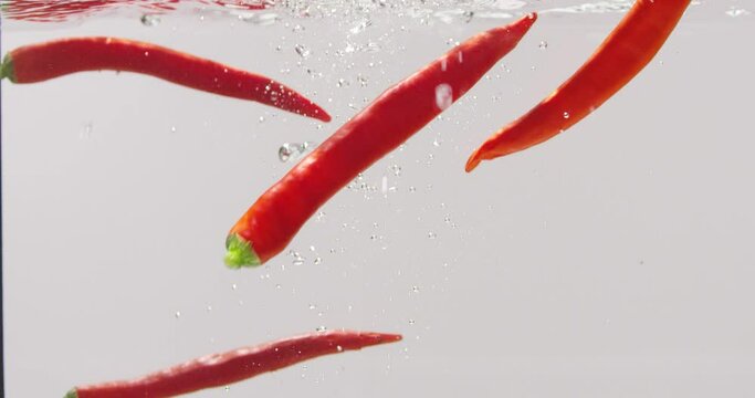Cooking red hot chili peppers