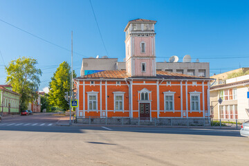 Fototapeta premium An old building in Sortavala town in Karelia, Russia