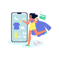 Smartphone Fashion Shopping Composition