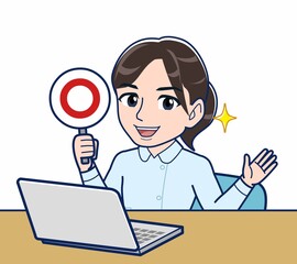 水色の服を着た看護師さん