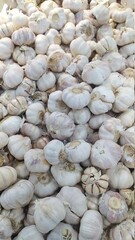 garlic in the supermarket for sale