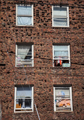 Urban windows and external fire escapes