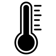 
   A temperature measurement gauge icon, thermometer vector 