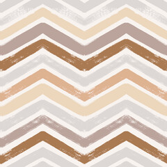 Chevron seamless vector pattern. Watercolor stripes background, Abstract zigzag brush print, Graphic modern striped texture, pastel lines backdrop.